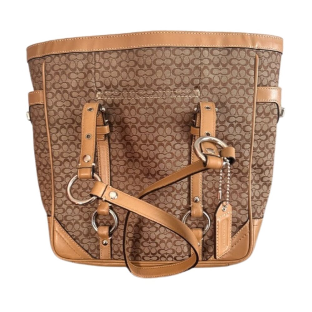 Coach Brown Monogram Shoulder Bag